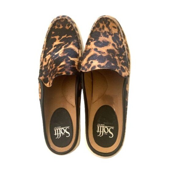 SOFFT Somers Brown Leopard Print Mule Size 10M - Picture 4 of 5
